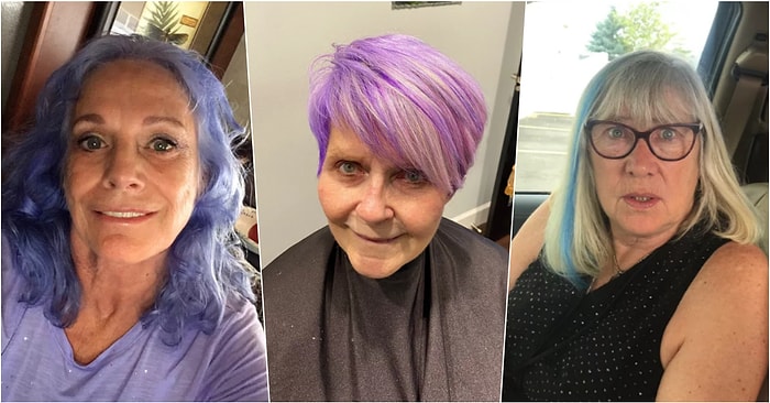 Renkli ve Marjinal Saçlar Gençlere Özeldir Algısını Yıkarak Sosyal Medya Üzerinden Yeni Tarzlarını Herkesle Paylaşan Yetişkin 15 Kadın