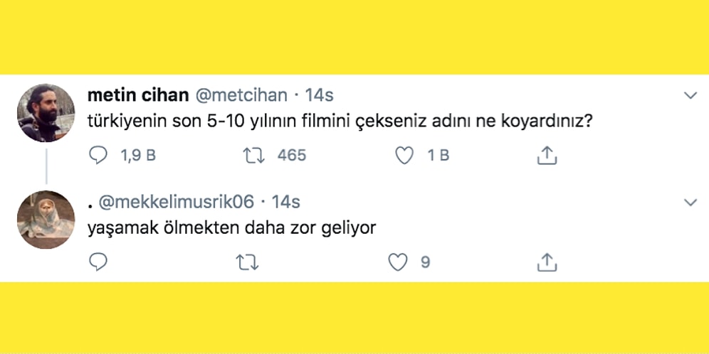 Türkiye'nin Son 5-10 Yılının Filmi Çekilse Verecekleri İsimleri Söyleyerek Hem Güldürüp Hem Ağlatan Twitter Kullanıcıları