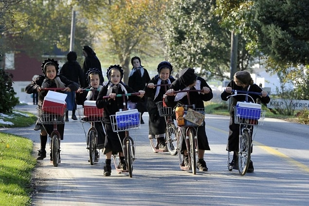 3. Amişler bisiklet kullanmazlar. Ancak scooter ile bisiklet karışımı bir ulaşım aracı kullanırlar. Bu scooter bisikletler, at arabalarından sonra en çok tercih ettikleri ikinci ulaşım aracıdır.
