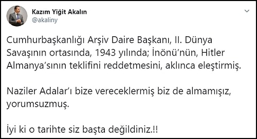 Arşiv Dairesi Başkanı 'İnönü, 12 Adayı Almak İstemedi' Dedi, Tepkiler Gecikmedi: 'Nazilerin Yanında Savaşa mı Girseydik?'