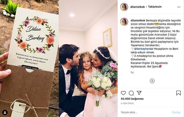 10. Dilan Telkök ile Berkay Hardal çifti, düğün çekilişi yapınca sosyal medyanın diline düştü!