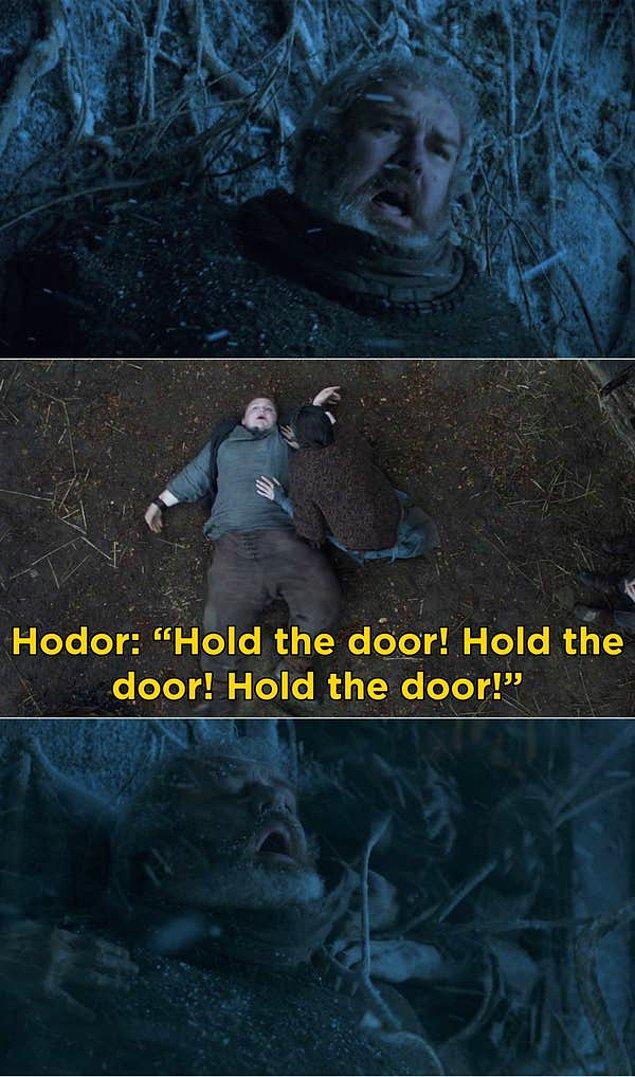 5. 'Game of Thrones'da Hodor karakterinin sürekli neden Hodor dediğinin öğrenildiği sahne.
