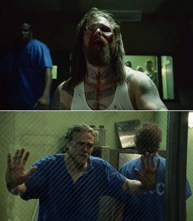 14. 'Sons of Anarchy'de, Opie'nin ölesiye dövülmeden önce Jax'e son kez baktığı o sahne.
