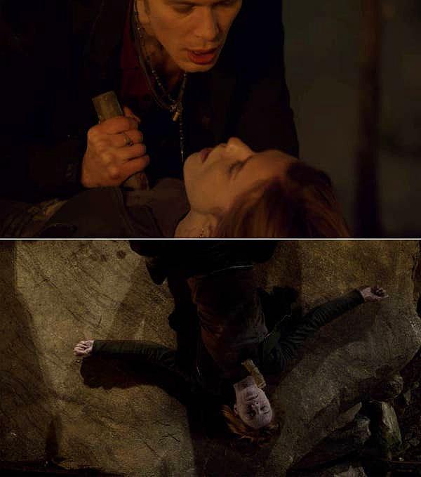 16. 'The Vampire Diaries'de, Klaus'un Jenna'yı melez laneti kırmak için öldürdüğü sahne.