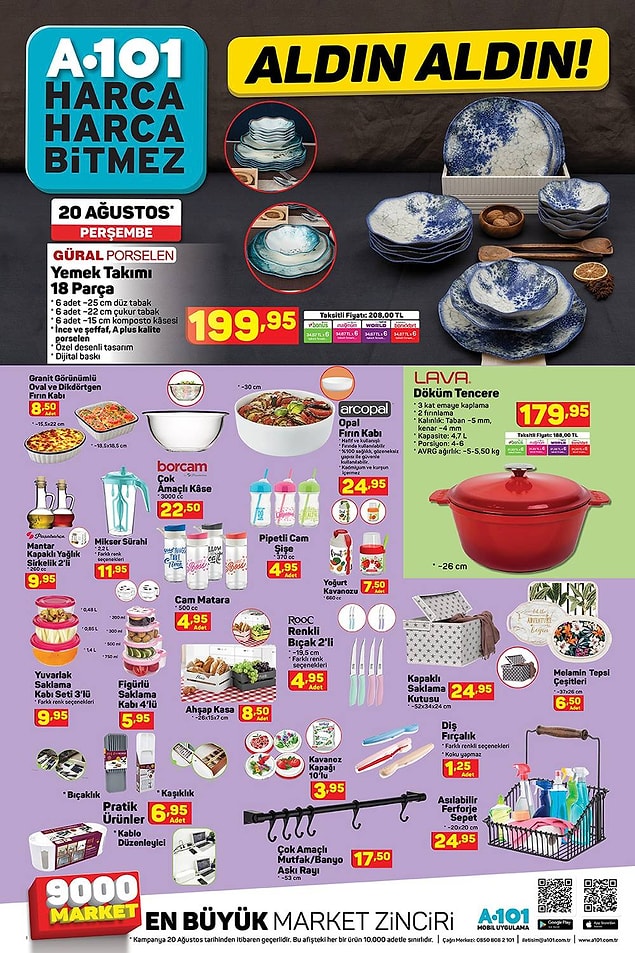 Mutfak gereçlerinde yine güzel indirimler var.