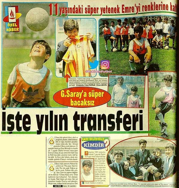 Burada 2 sene forma giyen Emre, Galatasaray tarafından keşfedildi ve Galatasaray'ın yolunu tuttu.