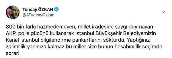 CHP Milletvekili Özkan da uygulamayı eleştirdi.