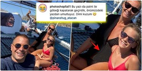 Photoshopun da Böylesi! Bikinili Görünmemek için Göbeğini Siyaha Boyayan Pınar Altuğ'un Bu Sansürü Dillere Düştü