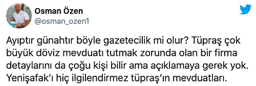 Yeni Şafak'ın 'Tüpraş’ın Dolar Oyunu' Haberi Gündemde: '2020’nin İlk 6 Ayında 5,1 Milyar TL’lik Dolar Alınmış'