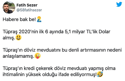 Yeni Şafak'ın 'Tüpraş’ın Dolar Oyunu' Haberi Gündemde: '2020’nin İlk 6 Ayında 5,1 Milyar TL’lik Dolar Alınmış'