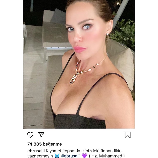 4. Ebru Şallı, tatil fotoğrafını bir hadis ile paylaşınca sosyal medya kullanıcılarından yorumlar gecikmedi!