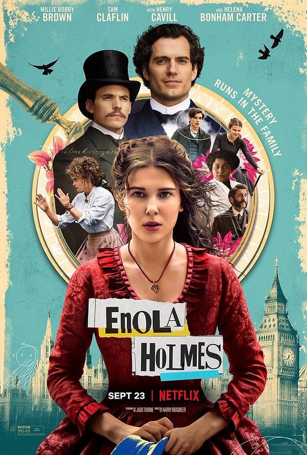 6. Millie Bobby Brown’ın Sherlock Holmes’un kız kardeşini canlandırdığı Enola Holmes filminin afişi yayınlandı.