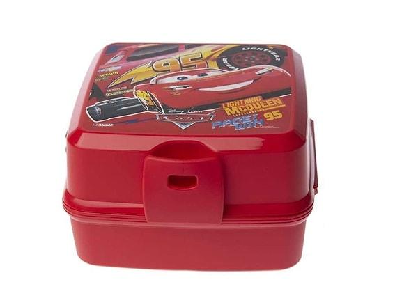 11. Disney Cars Şimşek Mcqueen Kırmızı Beslenme Kabı