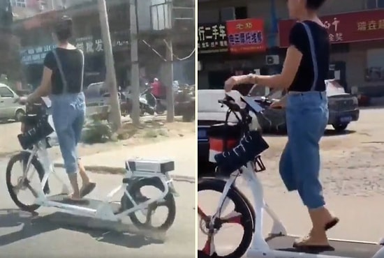 Bisiklete Binerken Yürüyüş Yapmaya Olanak Sağlayan Bisiklet Tasarımı