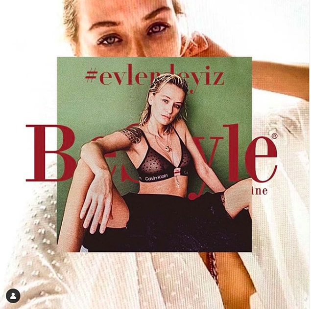 Verdiği pozlarla bir hayli konuşulan ünlü model,