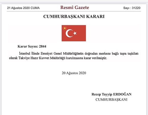 Ankara'dan Sonra İstanbul'da da 'Takviye Hazır Kuvvet Müdürlüğü' Oluşturuldu