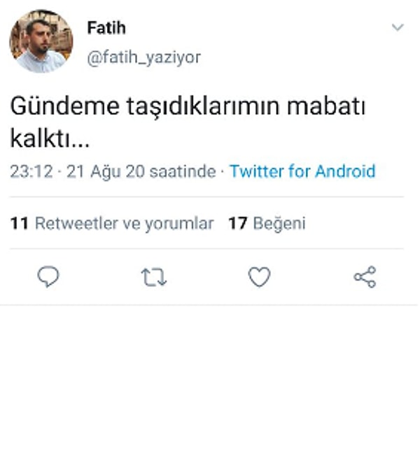 Ve gitgide de batmaya başladı tweetleriyle...