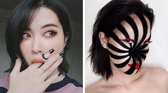 Художница-самоучка использует свое лицо для создания крутых оптических иллюзий (25 фото)