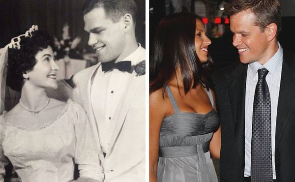 3. "Свадьба моих родителей, февраль 1961. Кажется, папа похож на Мэтта Деймона"