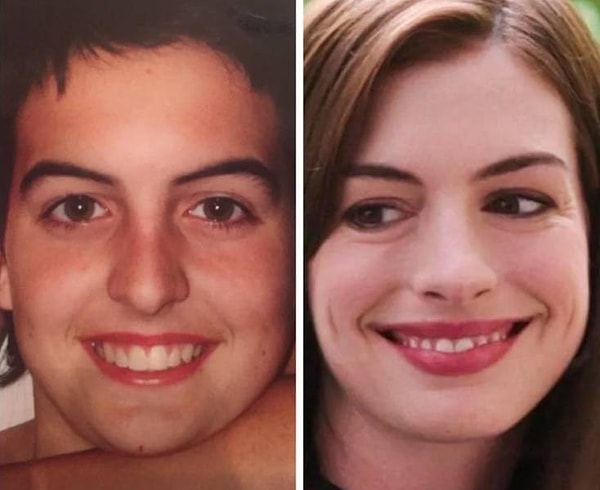 9. «Мой брат похож на Энн Хэтэуэй».