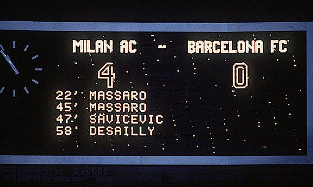 9. Milan 4 - 0 Barcelona (1994)