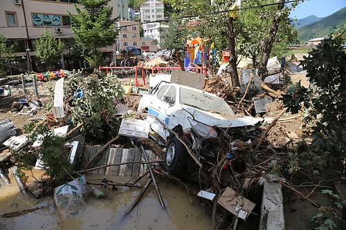 Giresun'da Sel Felaketinin Yarattığı Yıkım Objektiflere Yansıdı ????