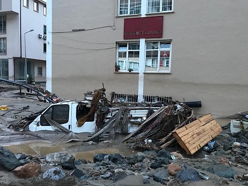 Giresun'da Sel Felaketinin Yarattığı Yıkım Objektiflere Yansıdı ????