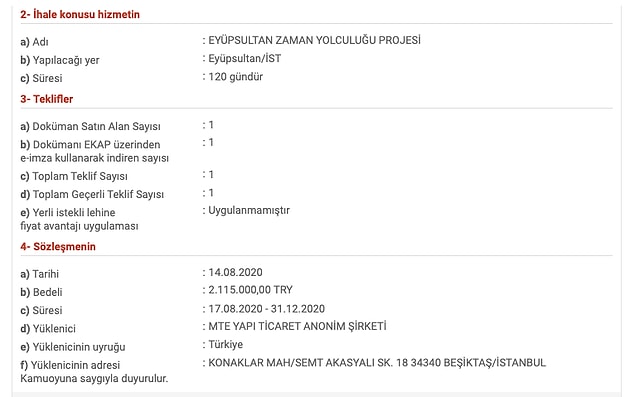 120 günde tamamlanması istendi