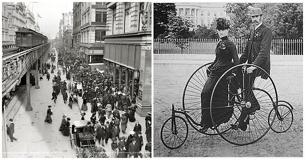6. Arabanın icadından önce pek çok sokak insanlara aitti ve ulaşım için bisikletten esinlenilmiş ilginç araçlar kullanılıyordu.