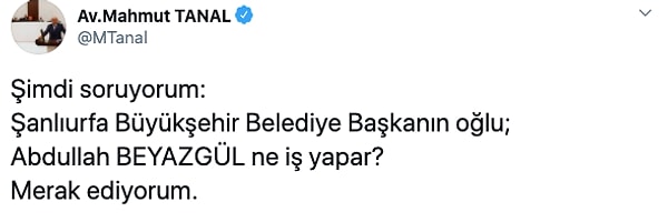 Son olarak ise Tanal, Twitter hesabından şu soruyu sordu: