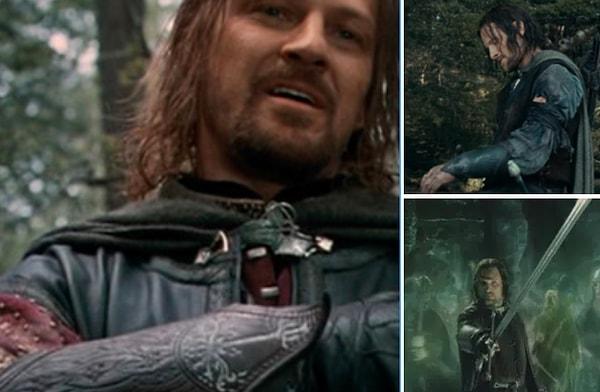 13. 'Yüzüklerin Efendisi: Yüzük Kardeşliği'nde Boromir öldükten sonra Aragorn'un onun kolçağını takması ve bu detayın diğer filmlerde unutulmaması.