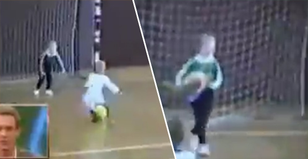 Manuel Neuer'in 6 Yaşındayken Gol Yediğinde Öz Güven Kazanması İçin Yanında Oyuncak Ayı Götürdüğü Çocukluk Görüntüleri