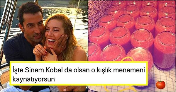 1. Kayınvalidesinin gönderdiği kışlık domates konservelerini paylaşan Sinem Kobal, mütevazılığı ile herkesi etkiledi!