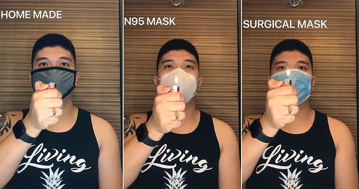 Парень провел простой эксперимент с 6 различными масками, чтобы показать, насколько они эффективны