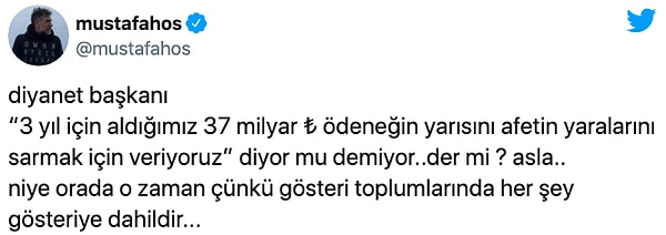 Diyanet İşleri Başkanı Erbaş'a sosyal medyadan yoğun tepki var...