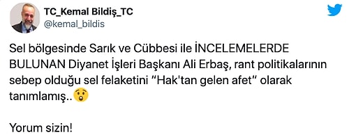 Giresun'a Giden Diyanet İşleri Başkanı Erbaş: 'Allah'tan Gelen Afetin Önüne Geçilmez, İsyan Etmeyin'