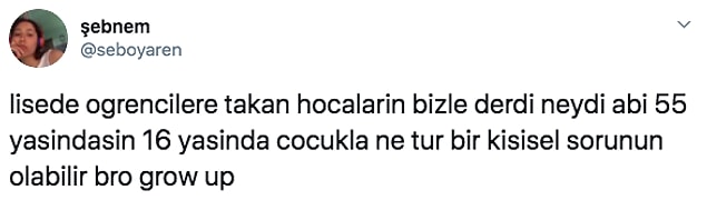 Her öğrencinin okulunda mutlaka takıntılı bir öğrenmen vardır. Öğrencilere nasıl da çektirmişlerdir ah ah... Twitter'dan "@seboyaren" isimli kullanıcı da tam da bu konuya parmak basan bu tweet'i attı.