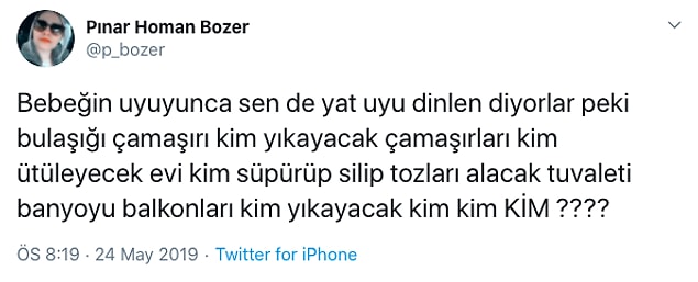 7. "Bebeğin uyuduğunda sen de uyu, dinlen."