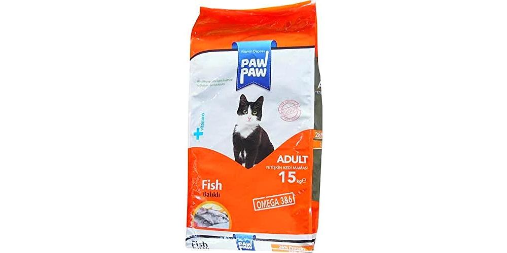9. Paw Paw Balıklı Yetişkin Kedi Maması, 15.0 Kg