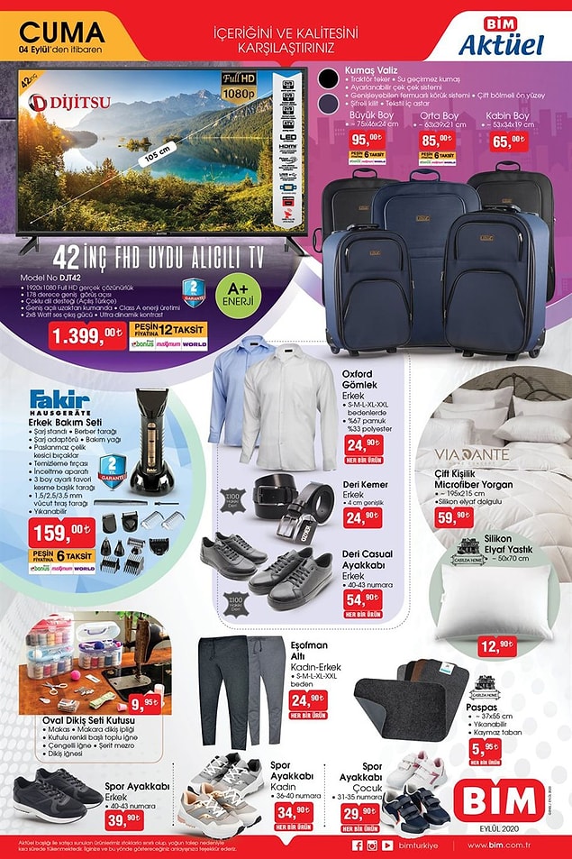DİJİTSU 42 inç FHD Uydu Alıcılı Televizyon bazı kredi kartlarına peşin fiyatına 12 taksit imkanı ile 1.399 TL.