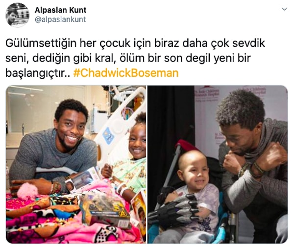 Boseman'ın ölüm haberinin ardından Türk hayranları da sosyal medyada üzüntülerini dile getirdi.👇