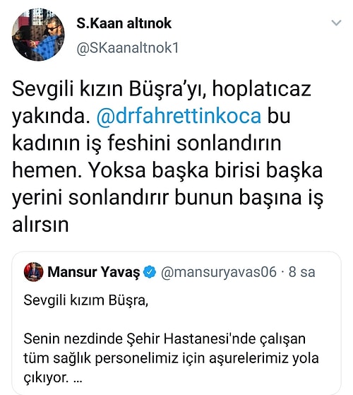 Mansur Yavaş'tan Sadece Aşure İstediği İçin Büşra Hemşireyi Tecavüzle Tehdit Edip Devlet Düşmanı İlan Ettiler!