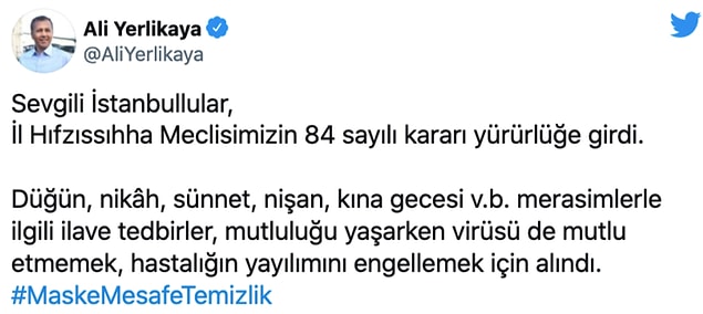 Paylaşımda alınan kararlar şu şekilde sıralandı: