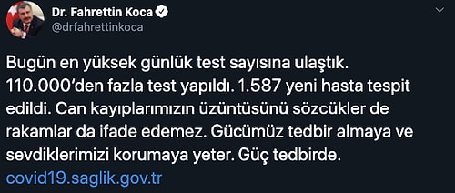 Son 24 Saatin Korona Bilançosu: 44 Kişi Hayatını Kaybetti, Bin 587 Yeni Vaka