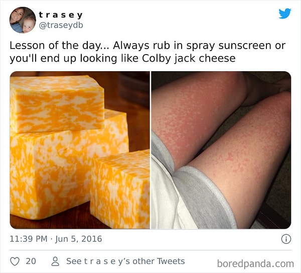 8. Урок дня.. Всегда втирайте крем, либо будете выгляждеть как этот сыр
