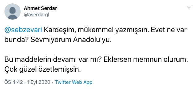 Tabii ki kendisine bol bol destek de geldi...