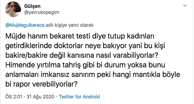 Peki neydi bu bekaret testi denilen şey? Dr. Karaca'nın soruya verdiği cevap şöyle...