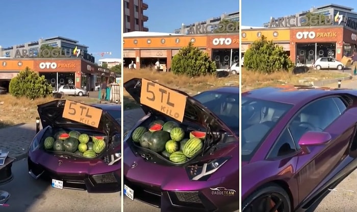 Lamborghini ile Kilosu 5 TL'den Karpuz Satan Adam