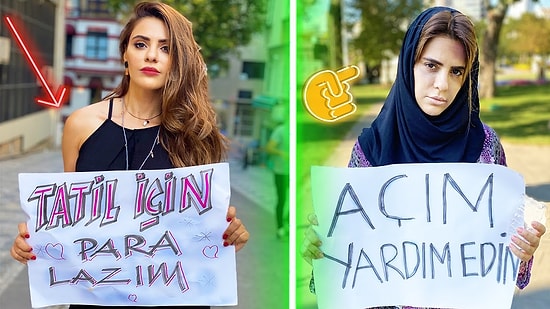 Türkler Hangisine Yardım Eder? Tatil İçin Para İsteyen Güzel Bir Kadın vs Açım Diyerek Yardım İsteyen Köylü Bir Kadın