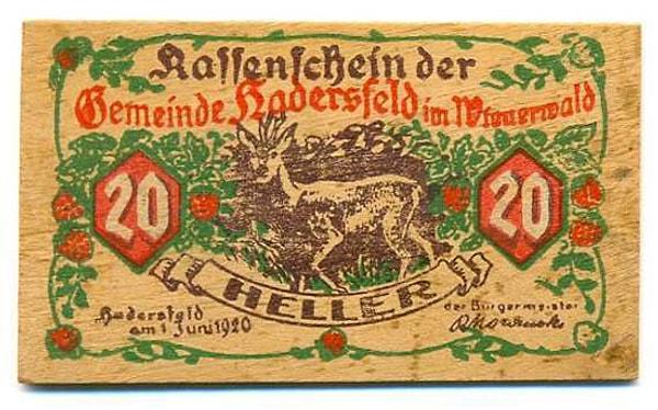 8. Birinci Dünya Savaşı'ndan sonra Almanya'da enflasyon kontrolden çıktı ve bu da bazı kasabaların tahtadan kendi paralarını kazanmasına neden oldu.